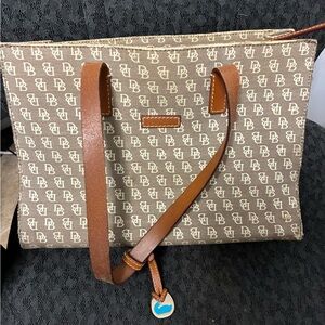 Dooney & Bourke Tan Monogram Tote